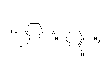 4-{[(3-bromo-4-methylphenyl)imino]methyl}-1,2-benzenediol