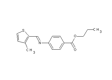 propyl 4-{[(3-methyl-2-thienyl)methylene]amino}benzoate