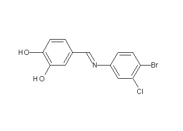 4-{[(4-bromo-3-chlorophenyl)imino]methyl}-1,2-benzenediol