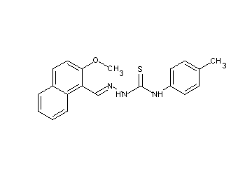 2-methoxy-1-naphthaldehyde N-(4-methylphenyl)thiosemicarbazone 2-methoxy-1-naphthaldehyde N-(4-methylphenyl)thiosemicarbazone