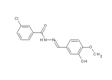 3-chloro-N'-(3-hydroxy-4-methoxybenzylidene)benzohydrazide