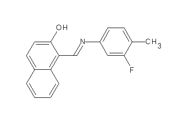 1-{[(3-fluoro-4-methylphenyl)imino]methyl}-2-naphthol
