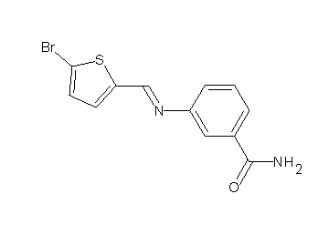 3-{[(5-bromo-2-thienyl)methylene]amino}benzamide