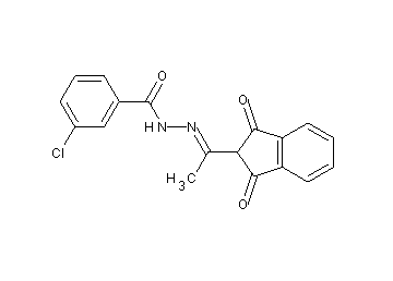 3-chloro-N'-[1-(1,3-dioxo-2,3-dihydro-1H-inden-2-yl)ethylidene]benzohydrazide