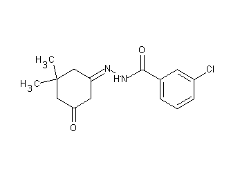 3-chloro-N'-(3,3-dimethyl-5-oxocyclohexylidene)benzohydrazide
