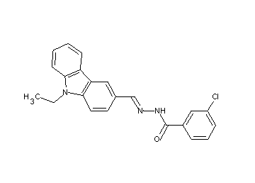 3-chloro-N'-[(9-ethyl-9H-carbazol-3-yl)methylene]benzohydrazide
