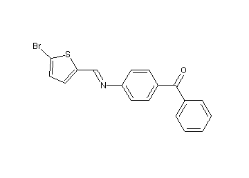 (4-{[(5-bromo-2-thienyl)methylene]amino}phenyl)(phenyl)methanone