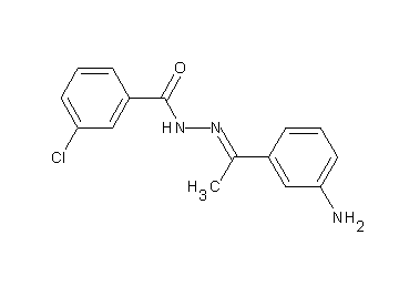 N'-[1-(3-aminophenyl)ethylidene]-3-chlorobenzohydrazide
