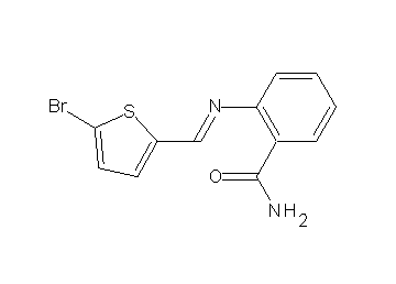 2-{[(5-bromo-2-thienyl)methylene]amino}benzamide