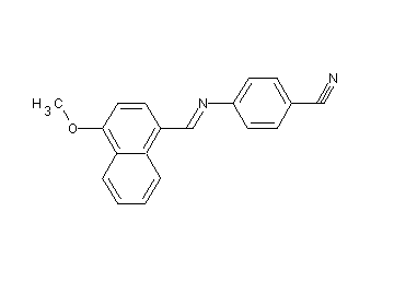 4-{[(4-methoxy-1-naphthyl)methylene]amino}benzonitrile
