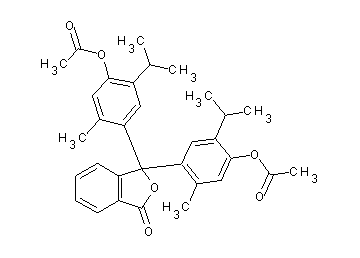 (3-oxo-1,3-dihydro-2-benzofuran-1,1-diyl)bis(2-isopropyl-5-methyl-4,1-phenylene) diacetate - Click Image to Close