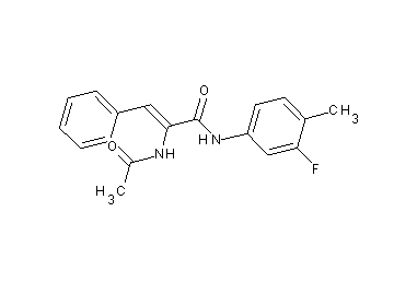2-(acetylamino)-N-(3-fluoro-4-methylphenyl)-3-phenylacrylamide