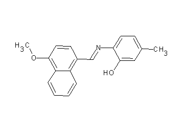 2-{[(4-methoxy-1-naphthyl)methylene]amino}-5-methylphenol