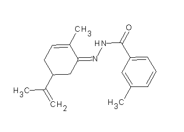 N'-(5-isopropenyl-2-methyl-2-cyclohexen-1-ylidene)-3-methylbenzohydrazide