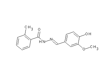 N'-(4-hydroxy-3-methoxybenzylidene)-2-methylbenzohydrazide - Click Image to Close