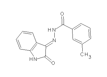 3-methyl-N'-(2-oxo-1,2-dihydro-3H-indol-3-ylidene)benzohydrazide - Click Image to Close