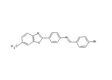 N-(4-bromobenzylidene)-4-(6-methyl-1,3-benzothiazol-2-yl)aniline