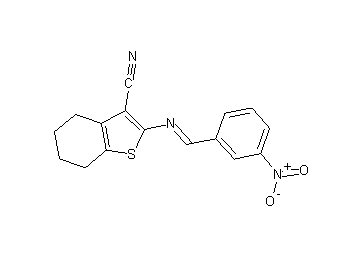 2-[(3-nitrobenzylidene)amino]-4,5,6,7-tetrahydro-1-benzothiophene-3-carbonitrile