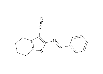 2-(benzylideneamino)-4,5,6,7-tetrahydro-1-benzothiophene-3-carbonitrile