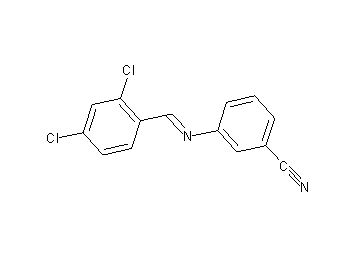 3-[(2,4-dichlorobenzylidene)amino]benzonitrile