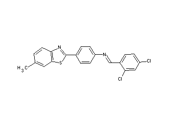N-(2,4-dichlorobenzylidene)-4-(6-methyl-1,3-benzothiazol-2-yl)aniline