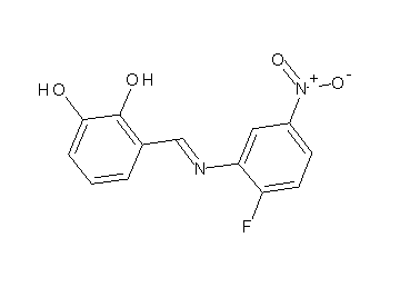 3-{[(2-fluoro-5-nitrophenyl)imino]methyl}-1,2-benzenediol