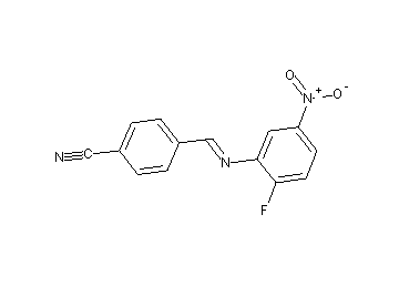 4-{[(2-fluoro-5-nitrophenyl)imino]methyl}benzonitrile