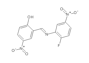 2-{[(2-fluoro-5-nitrophenyl)imino]methyl}-4-nitrophenol