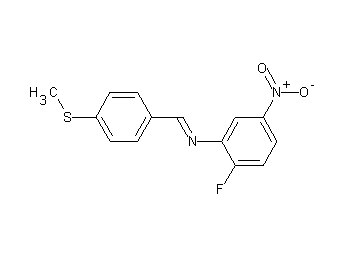 (2-fluoro-5-nitrophenyl)[4-(methylsulfanyl)benzylidene]amine