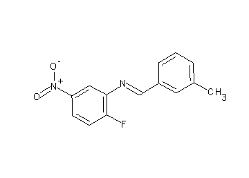 (2-fluoro-5-nitrophenyl)(3-methylbenzylidene)amine