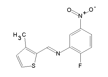 (2-fluoro-5-nitrophenyl)[(3-methyl-2-thienyl)methylene]amine