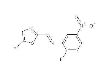 N-[(5-bromo-2-thienyl)methylene]-2-fluoro-5-nitroaniline