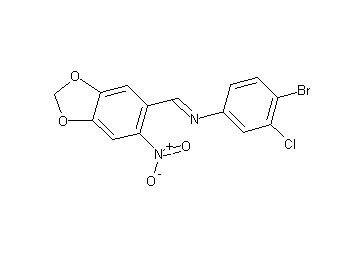 (4-bromo-3-chlorophenyl)[(6-nitro-1,3-benzodioxol-5-yl)methylene]amine