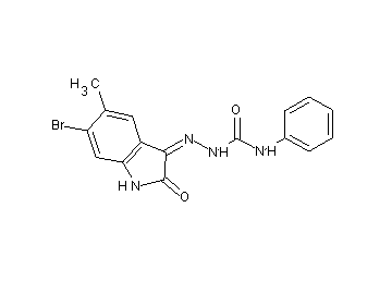 6-bromo-5-methyl-1H-indole-2,3-dione 3-(N-phenylsemicarbazone)