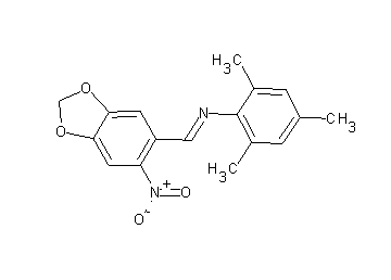 2,4,6-trimethyl-N-[(6-nitro-1,3-benzodioxol-5-yl)methylene]aniline