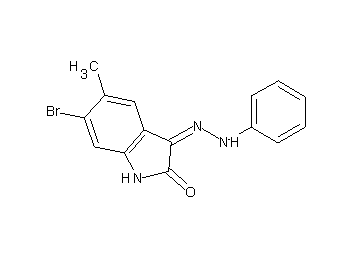 6-bromo-5-methyl-3-(phenylhydrazono)-1,3-dihydro-2H-indol-2-one
