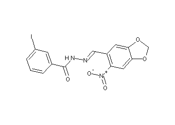 3-iodo-N'-[(6-nitro-1,3-benzodioxol-5-yl)methylene]benzohydrazide - Click Image to Close