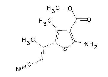 methyl 2-amino-5-(2-cyano-1-methylvinyl)-4-methyl-3-thiophenecarboxylate