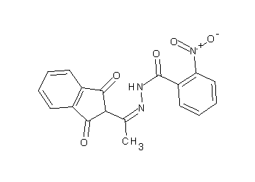 N'-[1-(1,3-dioxo-2,3-dihydro-1H-inden-2-yl)ethylidene]-2-nitrobenzohydrazide