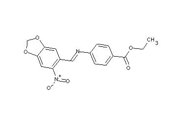 ethyl 4-{[(6-nitro-1,3-benzodioxol-5-yl)methylene]amino}benzoate