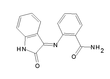 2-[(2-oxo-1,2-dihydro-3H-indol-3-ylidene)amino]benzamide