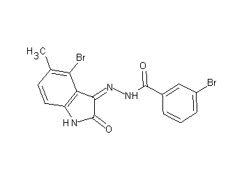 3-bromo-N'-(4-bromo-5-methyl-2-oxo-1,2-dihydro-3H-indol-3-ylidene)benzohydrazide