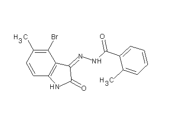 N'-(4-bromo-5-methyl-2-oxo-1,2-dihydro-3H-indol-3-ylidene)-2-methylbenzohydrazide