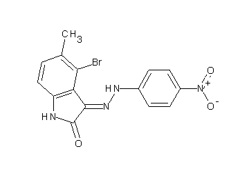 4-bromo-5-methyl-3-[(4-nitrophenyl)hydrazono]-1,3-dihydro-2H-indol-2-one