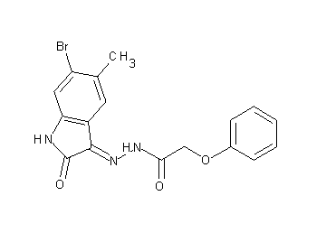 N'-(6-bromo-5-methyl-2-oxo-1,2-dihydro-3H-indol-3-ylidene)-2-phenoxyacetohydrazide