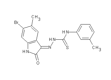 6-bromo-5-methyl-1H-indole-2,3-dione 3-[N-(3-methylphenyl)thiosemicarbazone]