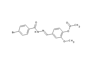 4-[2-(4-bromobenzoyl)carbonohydrazonoyl]-2-methoxyphenyl acetate