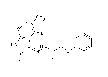 N'-(4-bromo-5-methyl-2-oxo-1,2-dihydro-3H-indol-3-ylidene)-2-phenoxyacetohydrazide