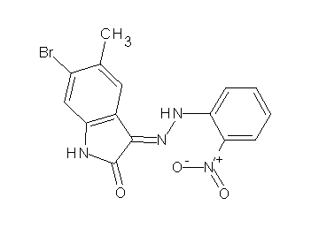 6-bromo-5-methyl-3-[(2-nitrophenyl)hydrazono]-1,3-dihydro-2H-indol-2-one