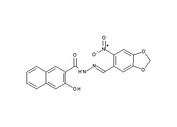 3-hydroxy-N'-[(6-nitro-1,3-benzodioxol-5-yl)methylene]-2-naphthohydrazide - Click Image to Close